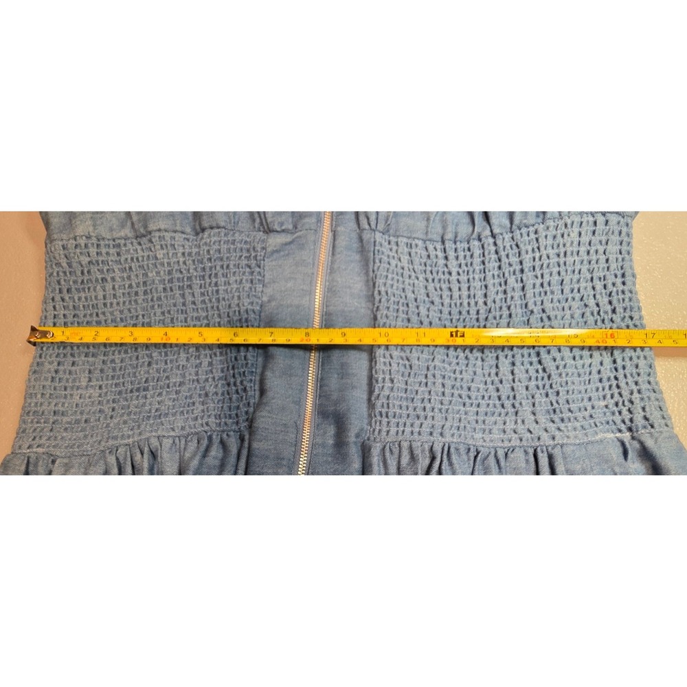 Anthropologie Womens XL Blue The Tommie Denim Eyelet Trim Dress NWT - Picture 9 of 14
